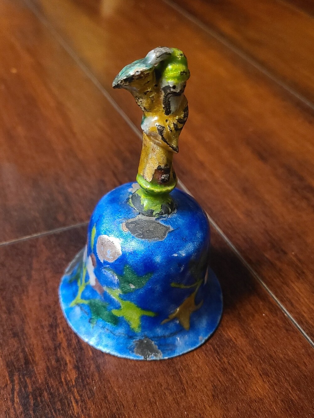 Antique Chinese Enameled Hand Bell - Late Qing / Republic Period, Taoist...